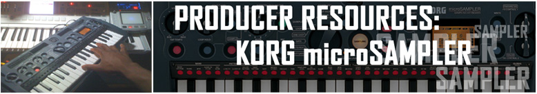 Producer Resources: KORG microSAMPLER
